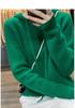 Women's Wool Hooded Sweatshirt: 2025 Autumn/Winter Loose Knit Cardigan Pullover.