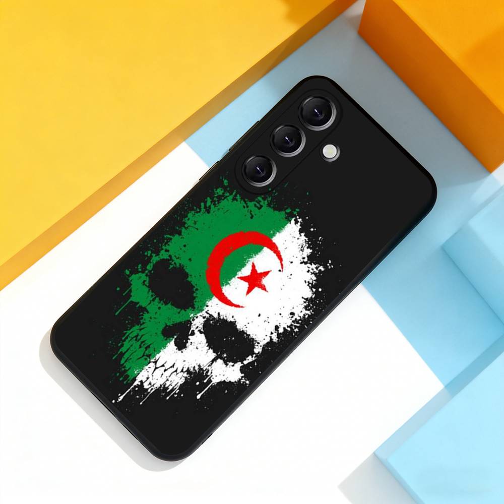 Algeria Flag Cool Phone Case For Samsung Galaxy A 73,72,51,53,52,71,22,5G,Note,J7,8,9 Soft Black Cover
