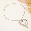 Exaggerated Big Hollow Out Heart Pendants Necklace for Women Trendy Ladies Accessories On Neck 2026 Fashion Jewelry Female Gifts
