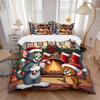 3pcs Tom and Jerry's Christmas Adventure Bedding Set - Includes 1 Quilt Cover and 2 Pillowcases, Comfortable Bedding with Stylish Design for