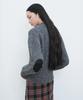 Yunse Angora Knit Zip-Up (Charcoal)