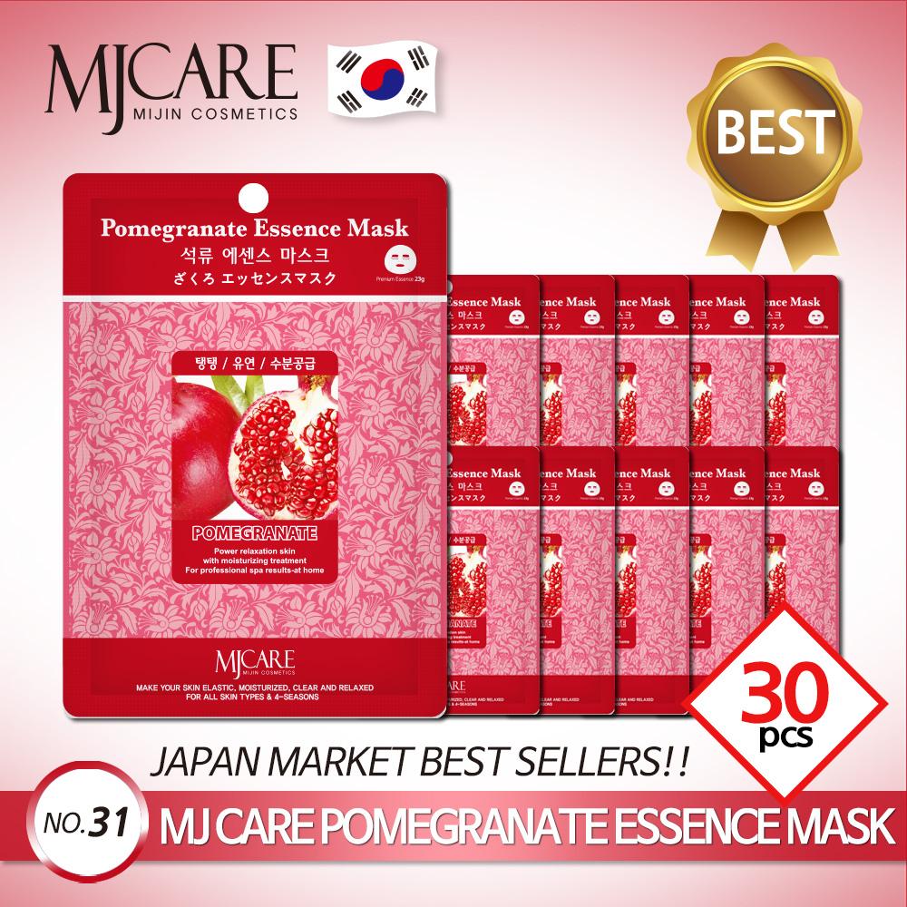 

MJCARE Essence Mask Sheet Pomegranate, 30 шт. x 23 г, устойчивость + эластичность + увлажнение, 1 упаковка, 1 день