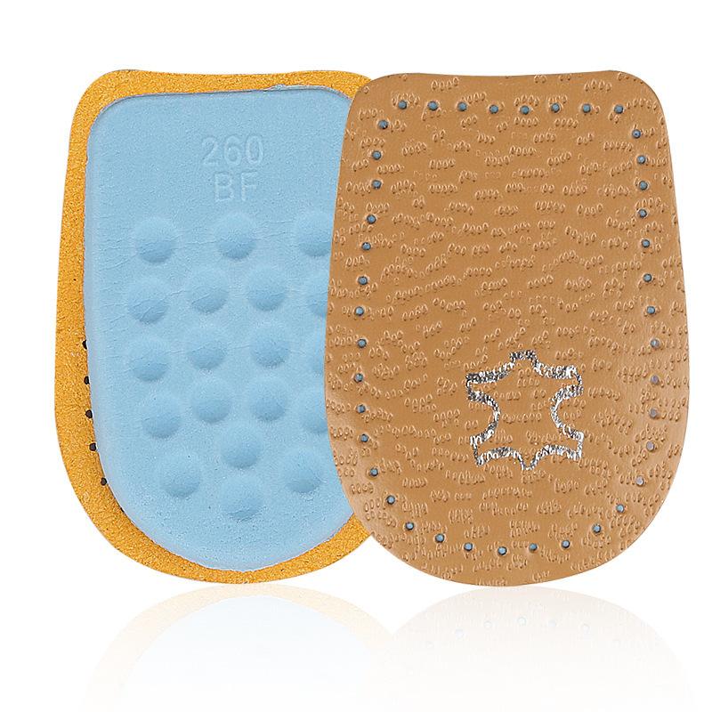 

Latex Cow Leather Heel Pad Men s and Women s Thickened Shock-absorbing Sports Heel Pad High Heels Latex Anti-wear Half Size Pad L