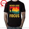 Funny Photographer Shirt Camera Focus Tshirt Never Lose Attention Photography TShirt Designer Customized Travelling Men T Shirt