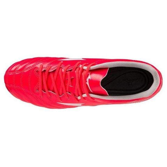 Mizuno Monarcida Neo 2 Round Toe Lace-Up AG (Rubber Short Studs) Slip-Resistant Durable Soccer Shoes Men Soccer Shoes Red White P1GA232664