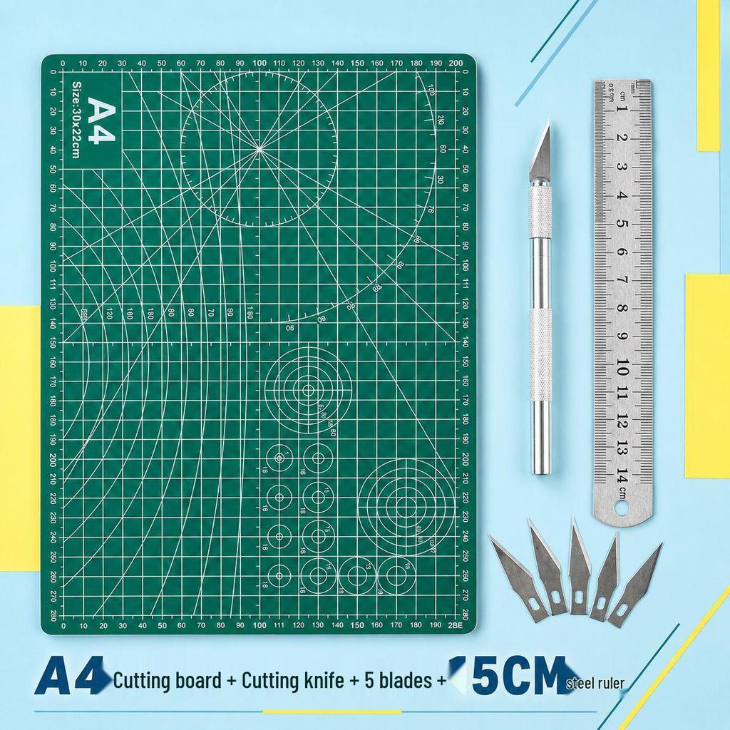 A2/A3/A4 Double-Sided Cutting Mat for Desktop Protection and Crafting - Ideal for Carving, Eraser Stamping, and Paper Cutting.