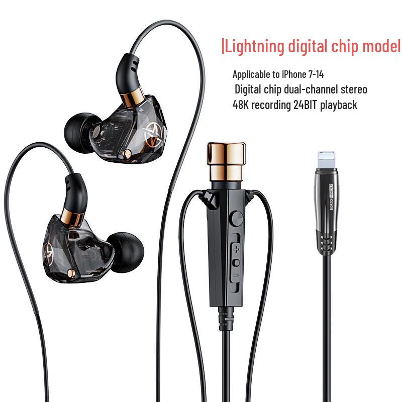 Wired Ear-hook Clip-on Live Stream KTV Monitoring Headset
