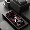 Love Black and Cute Emo Phone Cases For iPhone 17 16 15 14 13 12 11 Pro Max Plus Luxury Camera Protection Plastic
