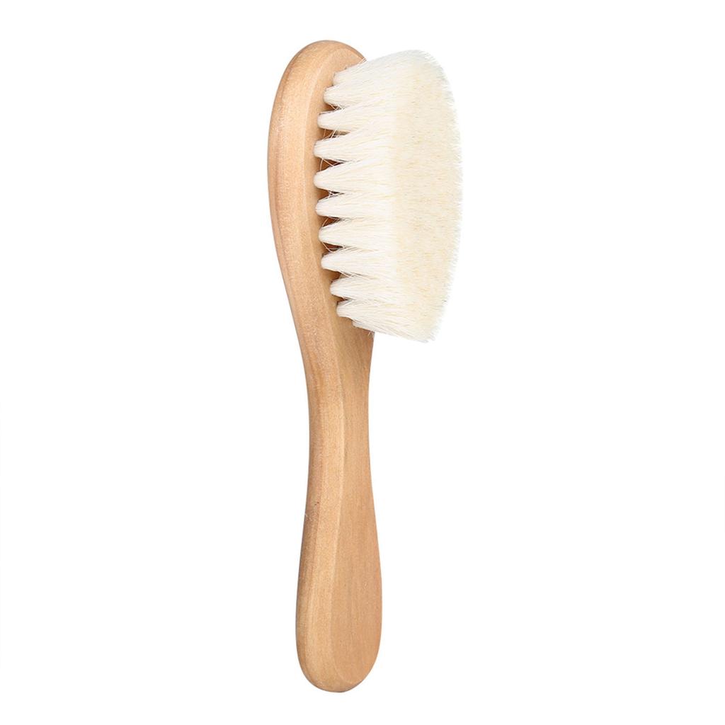 Grooming Comb Baby Comb Brush, Multifunction Natural Goat Hair Comb, Infant Hair Massage for Baby At Home