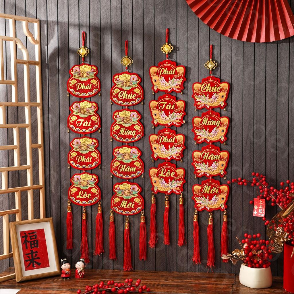 Vietnamese Hanging Ornament 2026 New Year Decorations Chinese Spring Festival Pendant Window Door Couplets Party Accessories