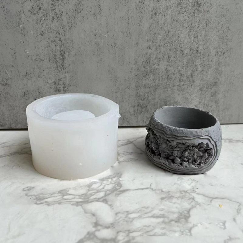Small Flower Pot Silicone Mold Diy Succulents Concrete Flower Pot Vase Plaster Cement Clay Mold Plant Holder Mold