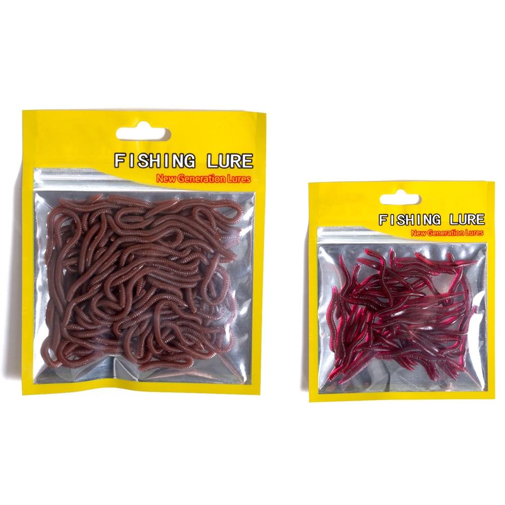 Wide Application Earthworm Fishing Bait Red Worm Lures Crankbaits Tackle Hooks