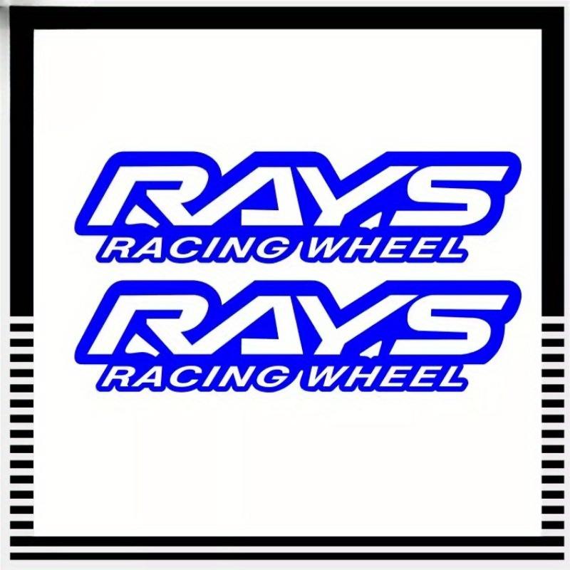 2Pcs/SET RAYS Racing Wheel Logo Stickers, Vinyl Decals for Car Laptop Phone Case, Stylish Tuning Decor & Enthusiast Gift