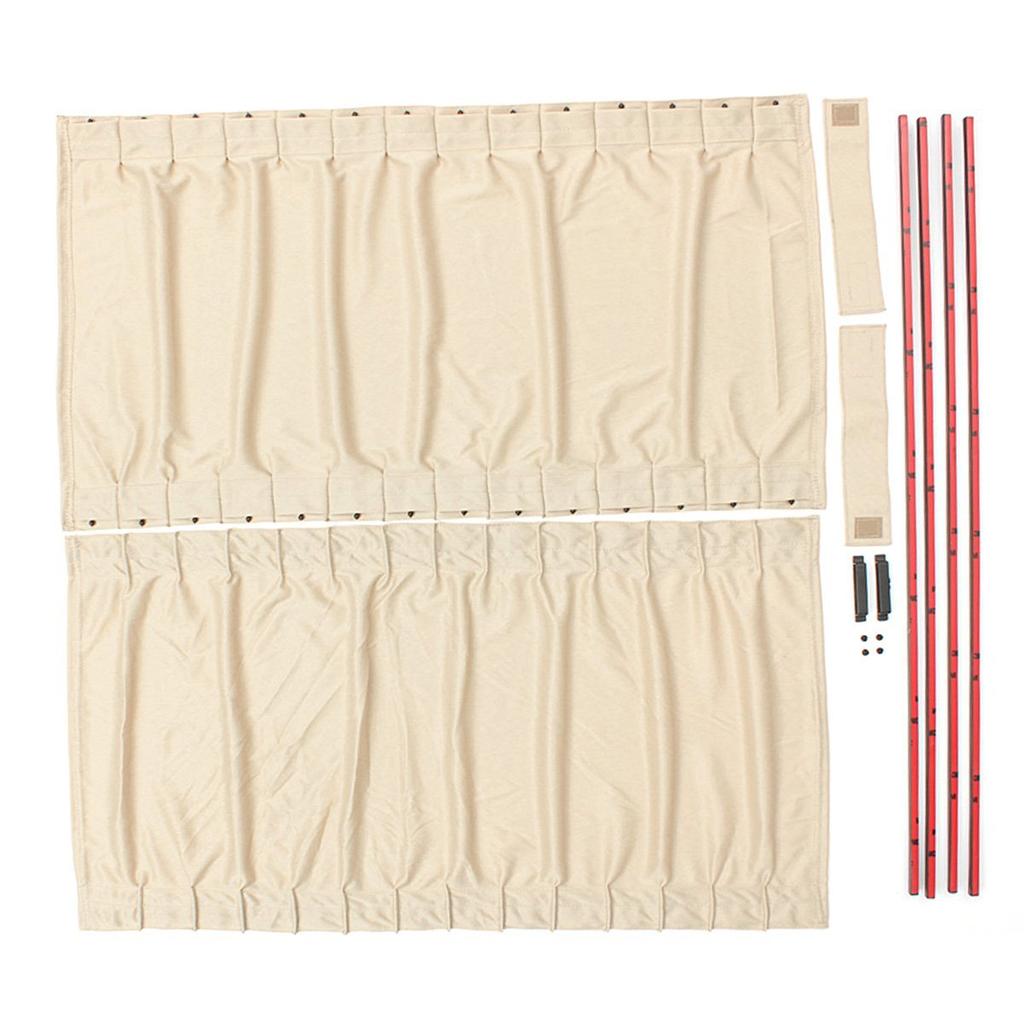 2× Beige VIP Car SUV Window Mesh Style Curtain Sunshade Visor UV Block Universal