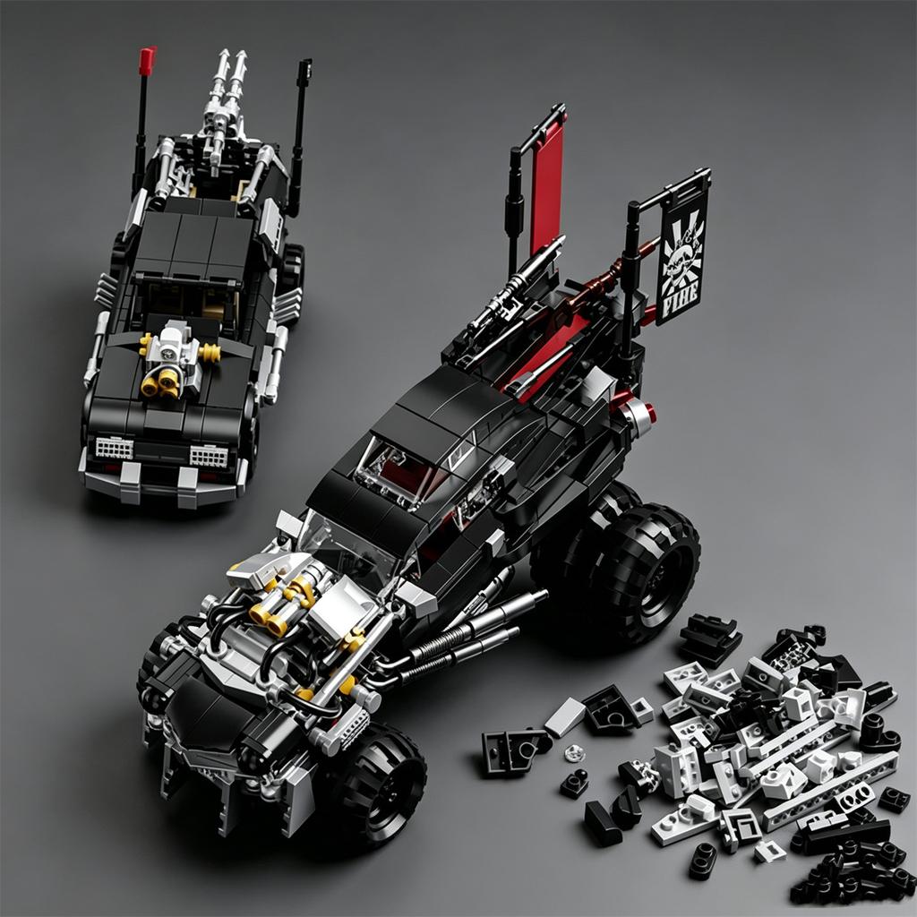 Mad Max Off-Road Vehicle: Furious Road Vehicle Building Set—Building Blocks, Educational Toy, MOC Truck
