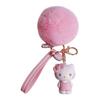 [Nikuwaxi] Keychain Cute Keychain Anime Car Cute Bag Charm Cute Pom Pom Fluffy Key Chain Accessories