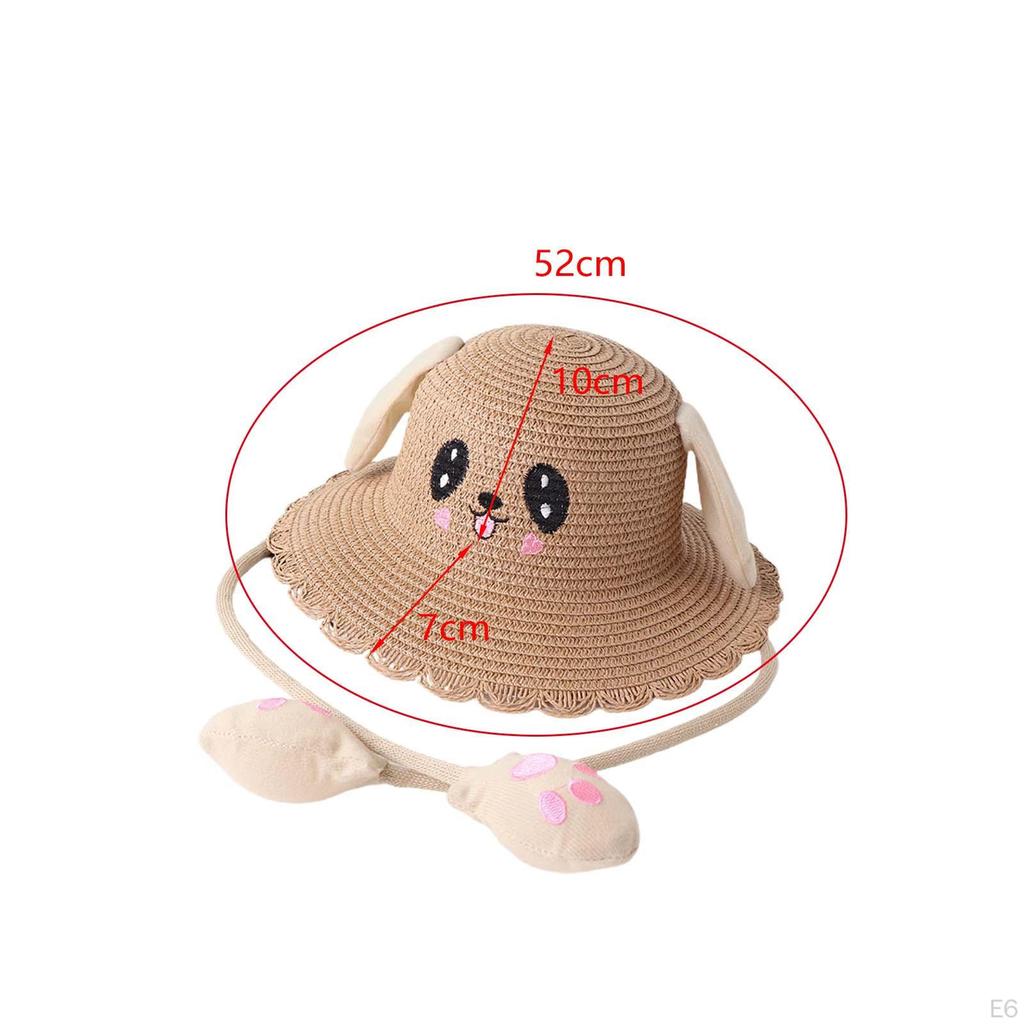 Baby Caps Bunny Hat Fishing Outdoor Portable Cartoon Beach Panama Cap Ears Accessories
