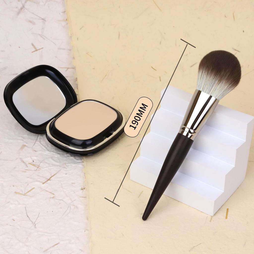 EDTRE Ebony Powder Makeup Fiber Easy To Gentle Bristles Powder Brush, Brush, Bristles, Soft, Use, (Flat Brush)