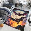 Halloween Bat Theme Carpet for Living Room Bedroom Sofa Home Decora Non-slip Floor Mat Modern Carpet Holiday Decor