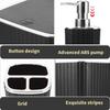 6Pcs Modern Bathroom Storage Set Includes Toothbrush Holder Hydraulic Liquid Dispenser Bottle Trash Can Cup Set
