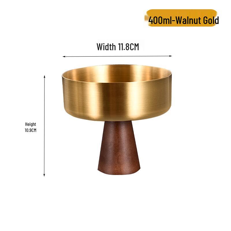 Elegant Wooden Footed Ice Cream Cup