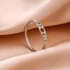 Titanium Steel Dual Tone Hollow Sun Moon Ring Elegant Personalized Fine Jewelry