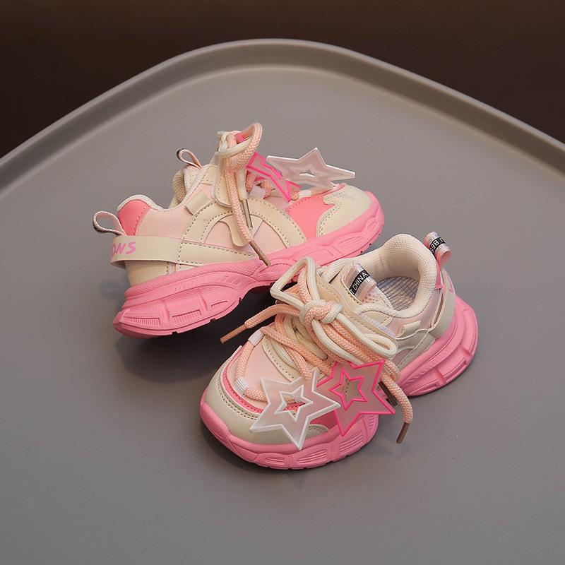 Autumn New Thick-soled Heightening Children's Sports Shoes Trendy Dad Shoes Soft-soled Kindergarten Light Casual Shoes 1-6 Years Old