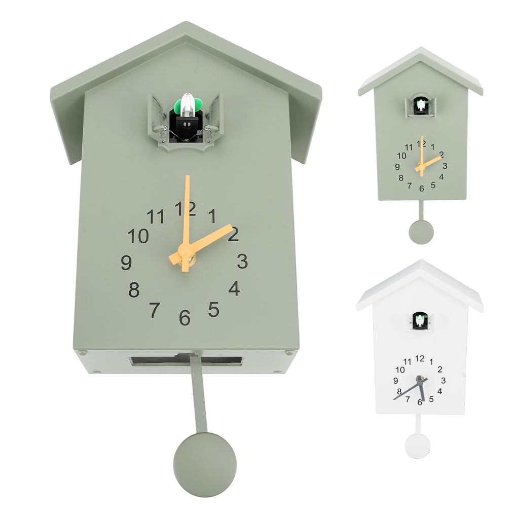 Bird House Wall Clock Bird Voice Call Nordic  Bird House Pendulum Wall Hanging Clock for Office