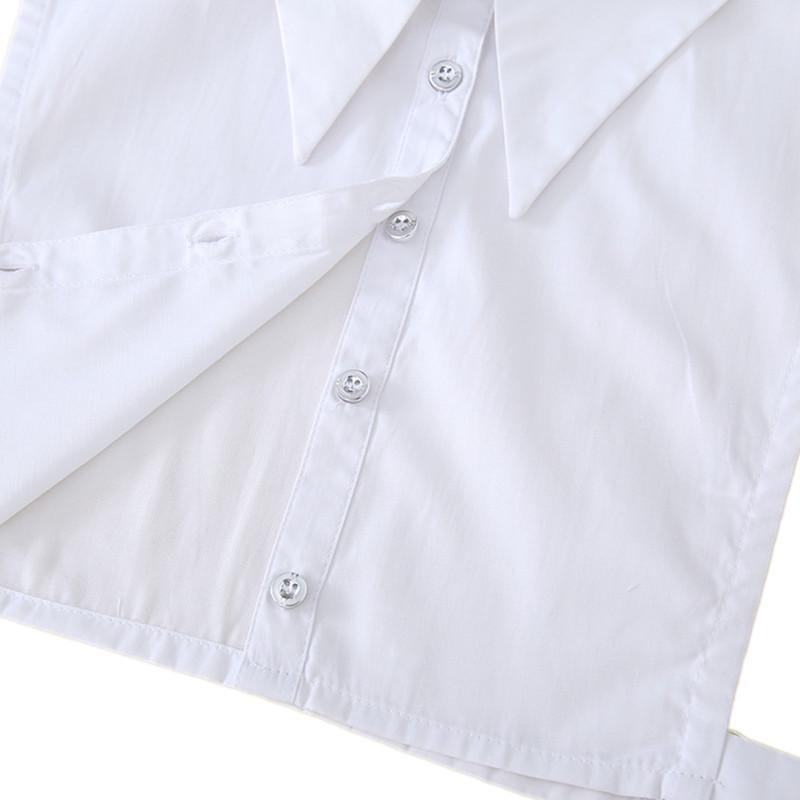 Fake Collar Blouse Shirt Solid Color Large Size With Versatile Inside Fake Collar Independent Packaging