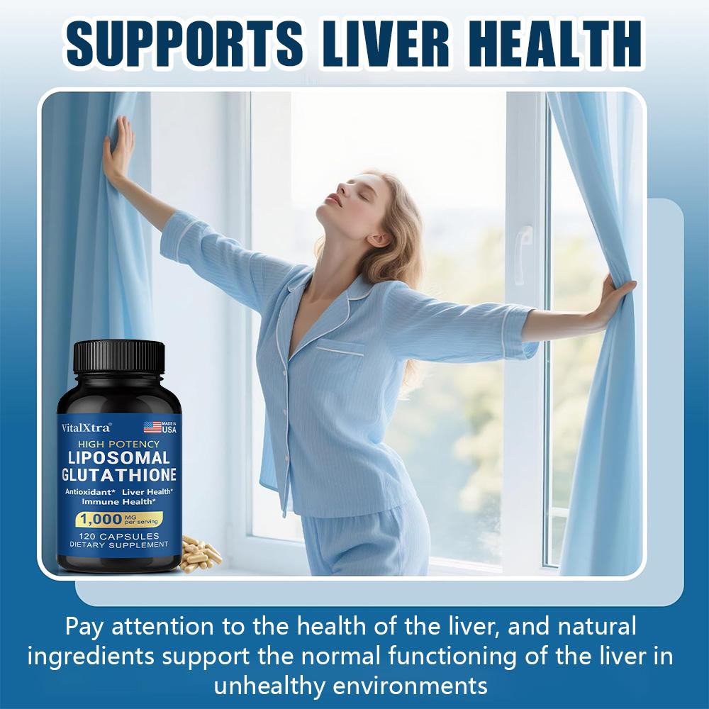 Glutathion liposomal à haute concentration, contenant de la vitamine C, 120 gélules