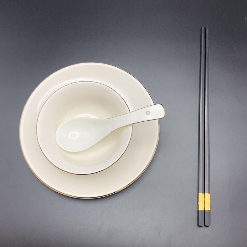 New Chinese Style Gold Rim Ceramic Dinnerware Set