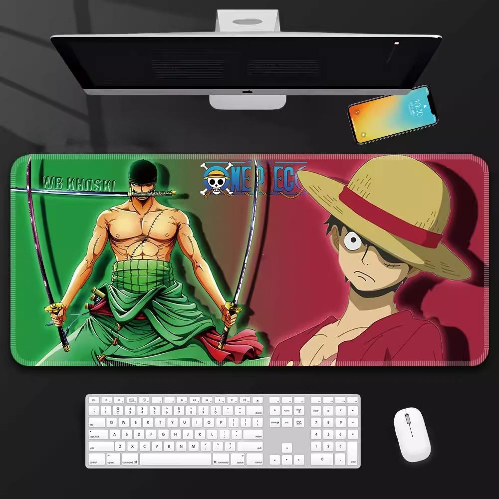 One Piece Leather Mouse Pad Oversized Peripherals Two-dimensional Anime  Monkey D. Luffy Roronoa Zoro  Boys Computer E-sports Game Keyboard Table Mat