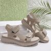 Ladies' Elegant Mary Jane Sandals - Adjustable Ankle Strap, Breathable Toe and Cushioned Insole, Summer Beach Slope Heel Design Open Toe Sandals