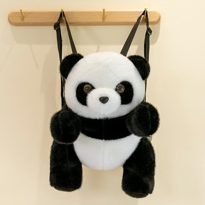Cute National Treasure Giant Panda Plush Doll Backpack Doll Schoolbag Large Capacity Backpack Gift Souvenir