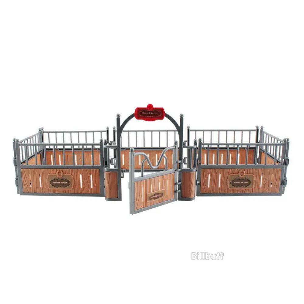 Model Cursă de Cai DIY Călăreț Animal de Fermă Figurine Figurine Acțiune și Jucărie Jucării Emulație ABS pentru Copii Cadou de Crăciun Aniversare