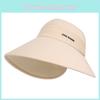 Stylish Letters Wide Brim Sun Hat Breathable Ice Silk For Summer Casual Wear