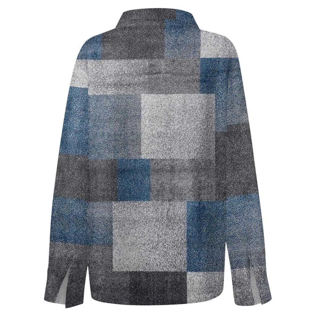 Cămașă Damă Bluză Imprimat Buton Mânecă Lungă Casual De bază Guler Cămașă Regular Top