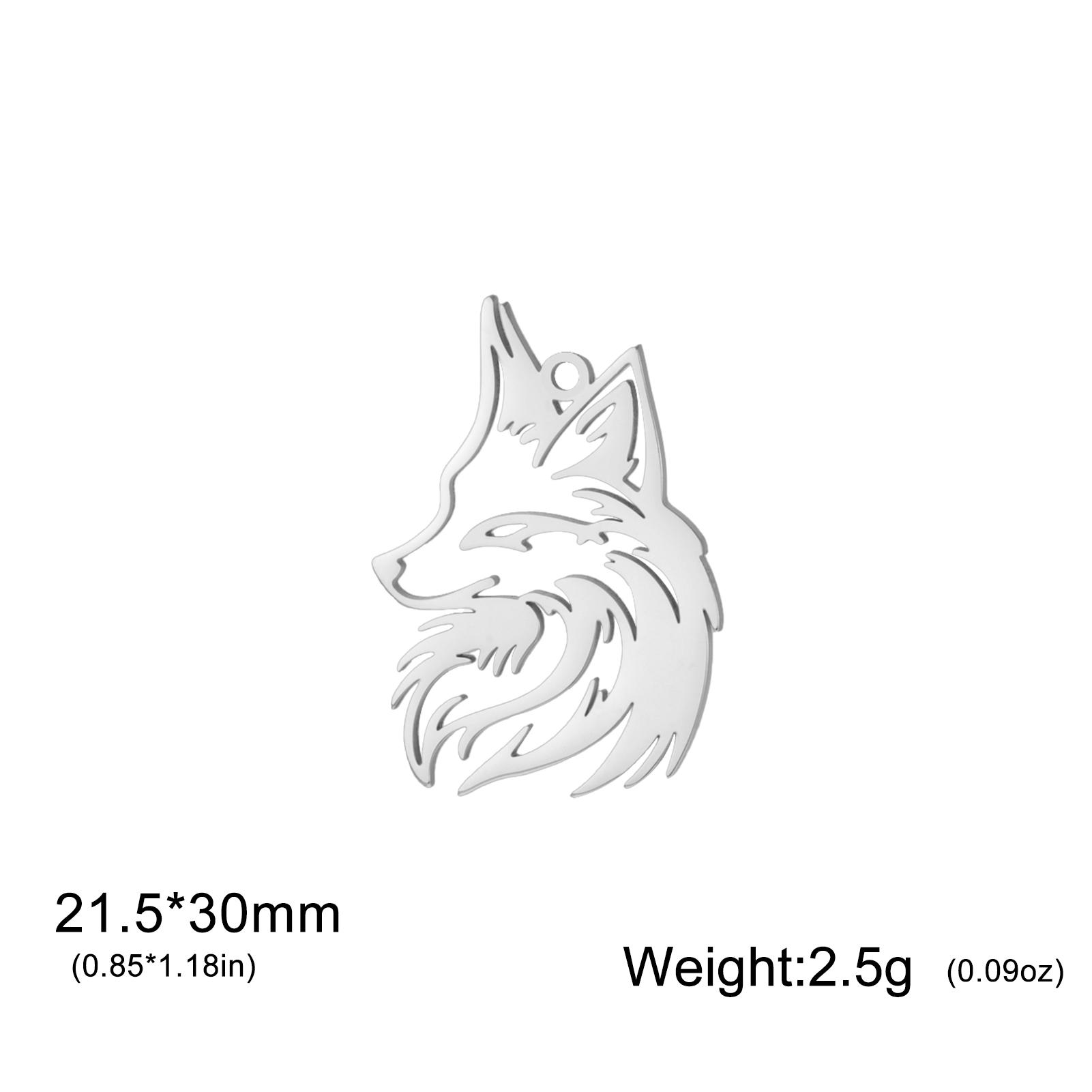 

Teamer 3pcs/Lot Fox Hollow Charms Stainless Steel Gold Color Cute Animal Pendant For Necklace Jewelry Making Wholesale