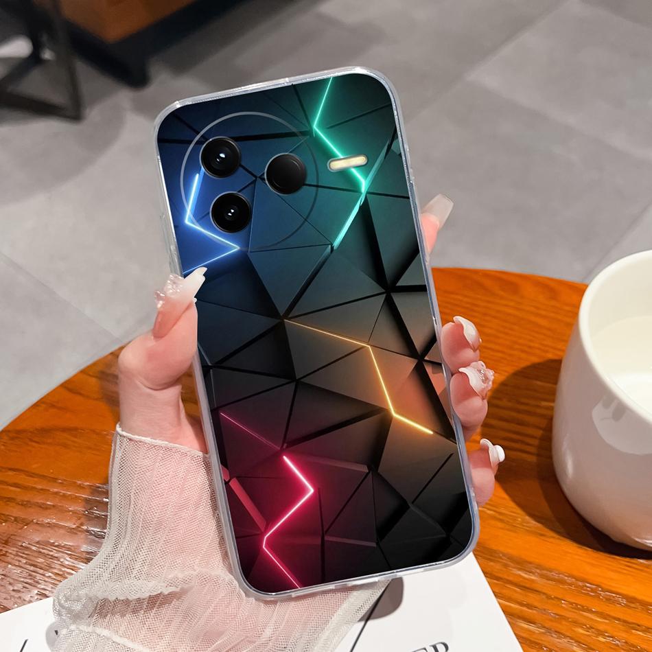 Case For POCO F7 Pro / F7 Ultra Summer Flower Transparent Funda For POCO F 7 Soft Untra Thin Phone Back Cover Shockproof Housing