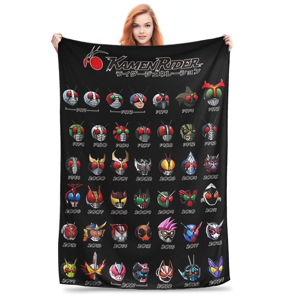 Kamen Rider Anime Blanket Multiple Sizes Super Soft and Warm Throw Blankets for Couch Sofa and Bed