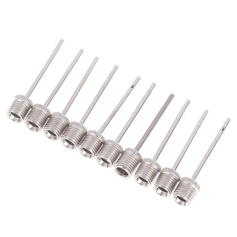 10Pcs Stainless Steel Pump Pin Sports Ball Inflating Pump Needle For Football