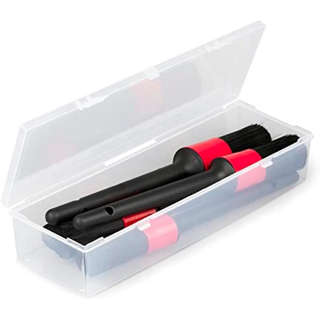 Car Cleaning Brush Set Car Detailing Brush For Car Interior Air Outlet Exterior Wheel Hub Engine Cabin Pack Of 5 With Storage Box