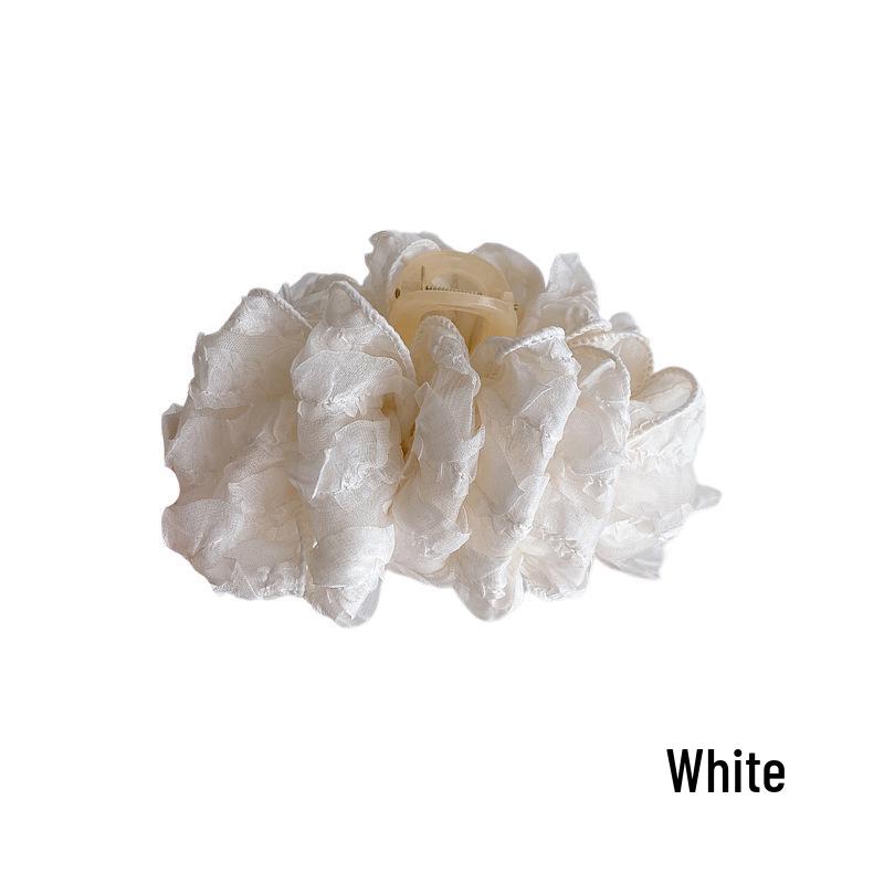 

Парящие цветы и ясная луна большая белая заколка-бант для волос – Нежный сказочный объемный аксессуар белый