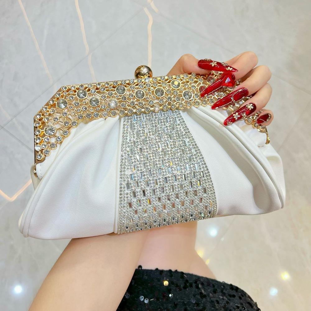 Gifts Diamond Embedded Evening Dress Handbag Elegant Large Capacity Clutch Bag Tote Bag for Ladies Party And Banquet