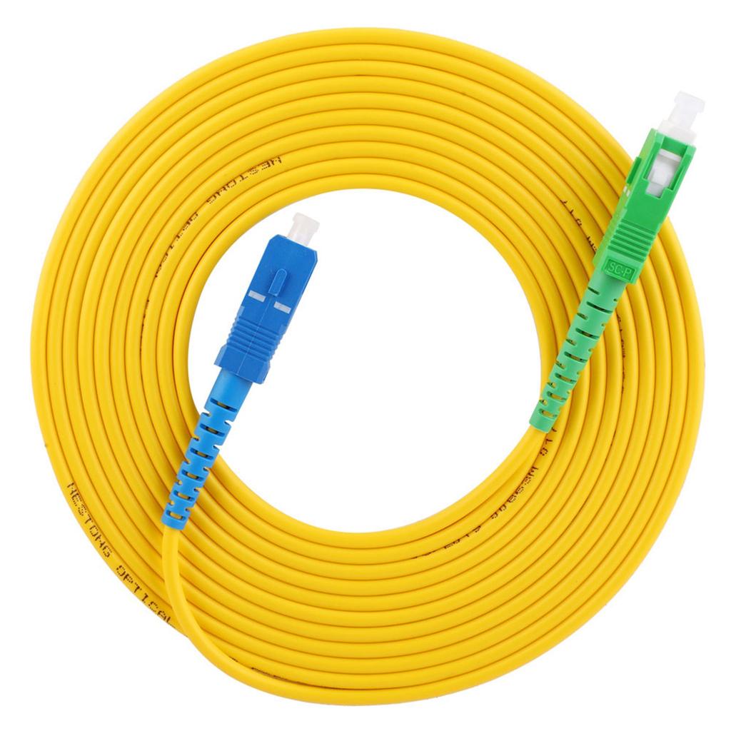 Single Mode Fiber Optic Jumper High Quality PVC Case Sc APCSc UPC 15 Meters Length