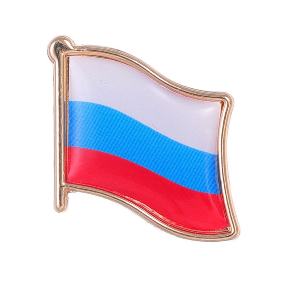 Enameled Russia National Flag George Ribbon Brooches Alloy Wheat Ear Bow Tie Pin Women Coat Shirt Corsage Hat Bag Badge