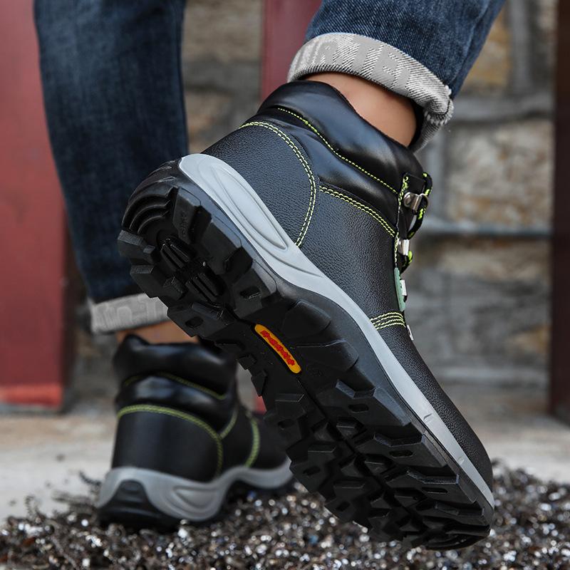 Labor Insurance Shoes Men's Anti-smashing and Anti-piercing Steel Head Shoes Safety and Wear-resistant Protective Shoes