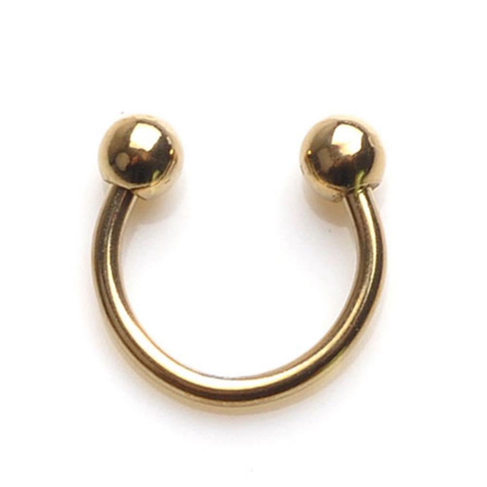 5 PCStainless Steel Circular Horseshoe Ring Nose Hoops Ring And Septum Rings Tragus Piercing