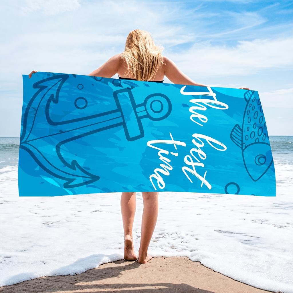 Beach towel printed bath towel absorbent beach towel