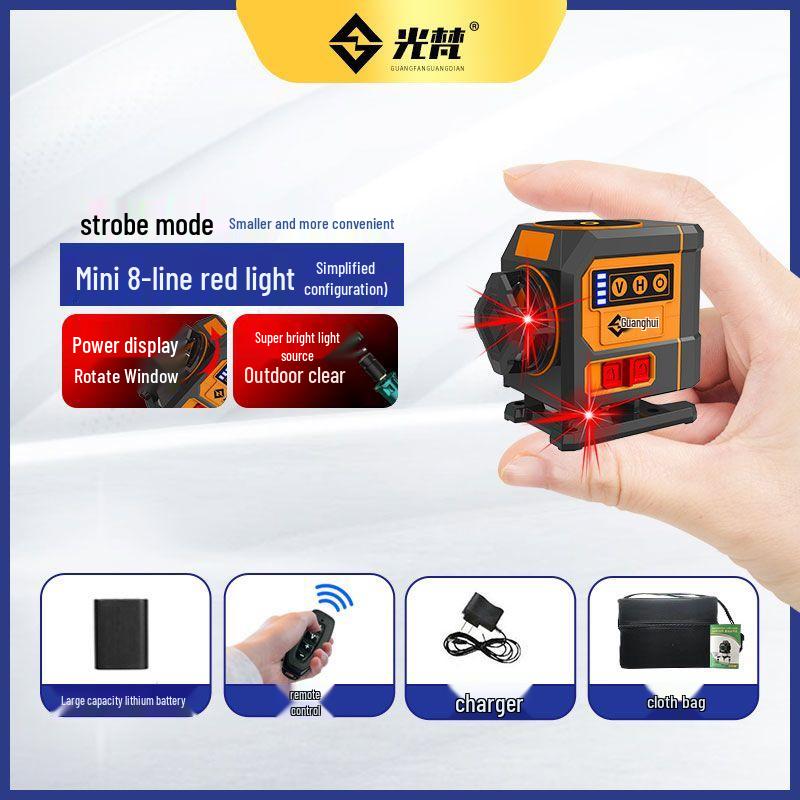Mini High Precision Laser Level with 12 Red Light Lines and Automatic Wall Alignment
